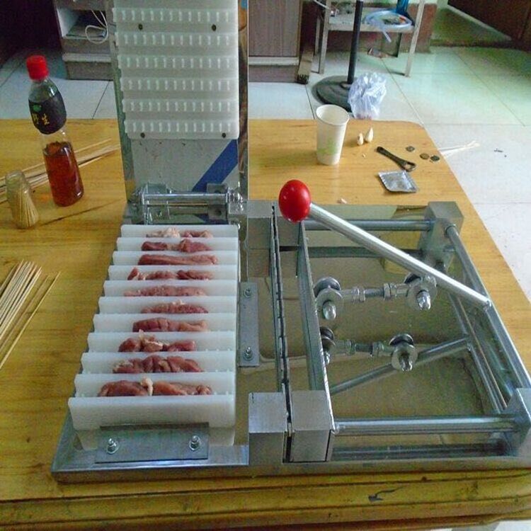 2024 Top Quality Factory Supply Manual BBQ Meat chicken kebab skewer string machine for sale