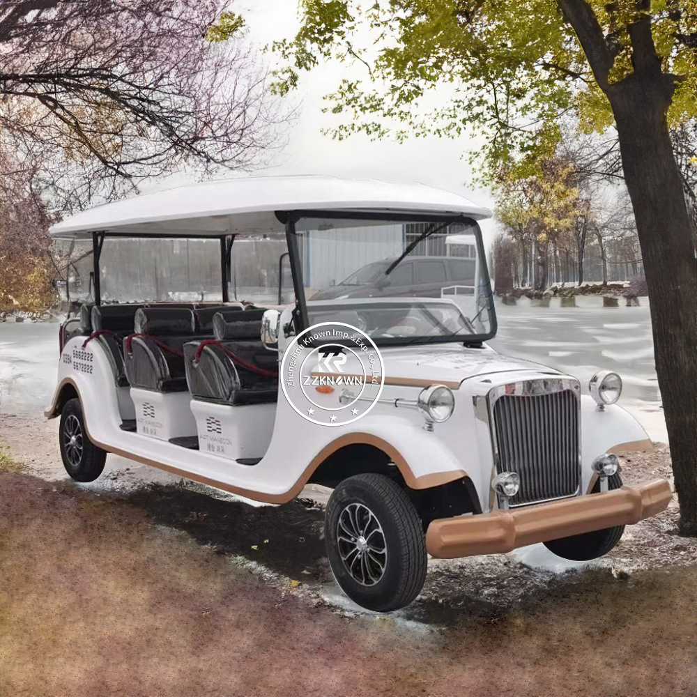 New Style Classic Design Electric Luxury Vintage Sightseeing Car Street Legal Old Retro Golf Cart Buggy Antique Sightseeing