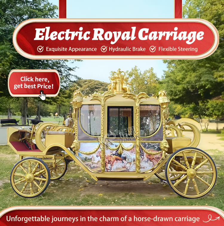 OEM Electric Princess Royal Horse and Carriage Girls Wedding luxurious royal carriage for sale horse drawn carriages