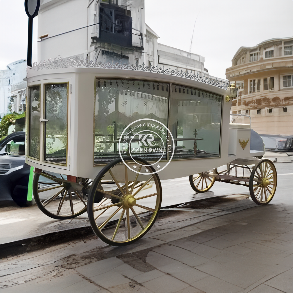 Classic Limousines Beautiful Funeral Horse Carriage Car Luxury Horse Drawn Hearse For Sale