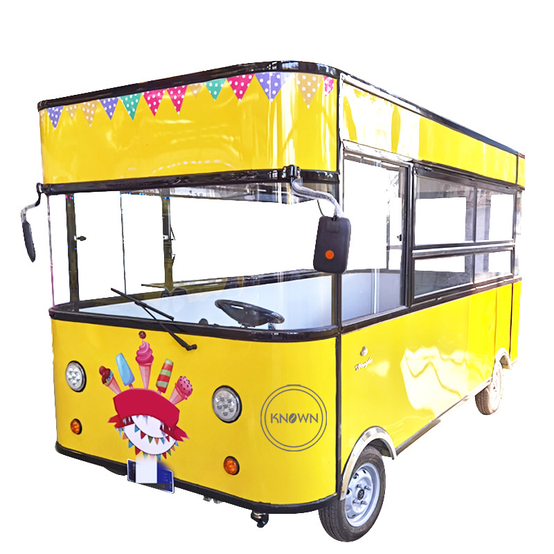 2024 Customized Food Truck for Sale Outdoor Street Kitchen Breakfast Vending Van Cart Kiosk Mobile Hot Dog Trailer