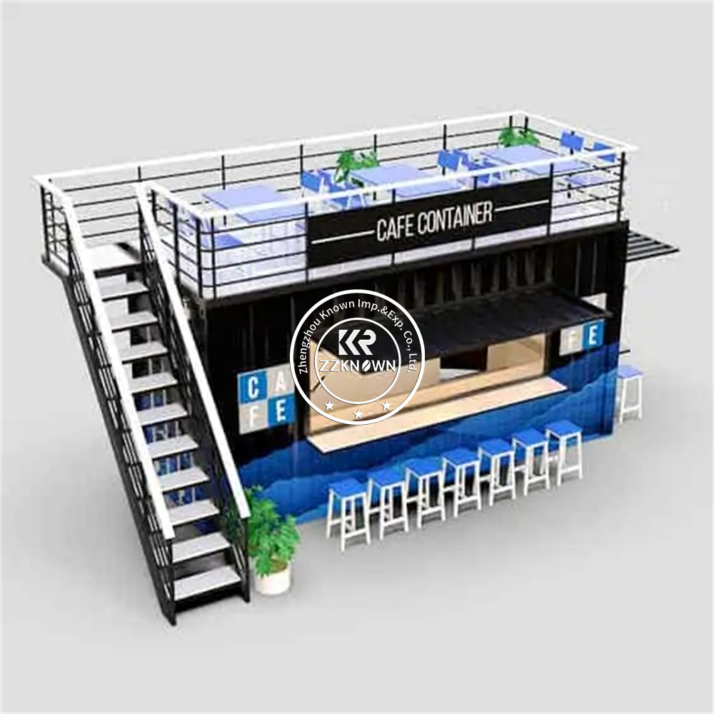 Prefabricated Modular House 20ft 40ft Coffee Shop Mobile Container Restaurant With Kitchen