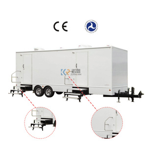 2024 Luxury Mobile Toilet Trailer On Wheel Outdoor Portable Bathroom Toilet And Shower For Sale