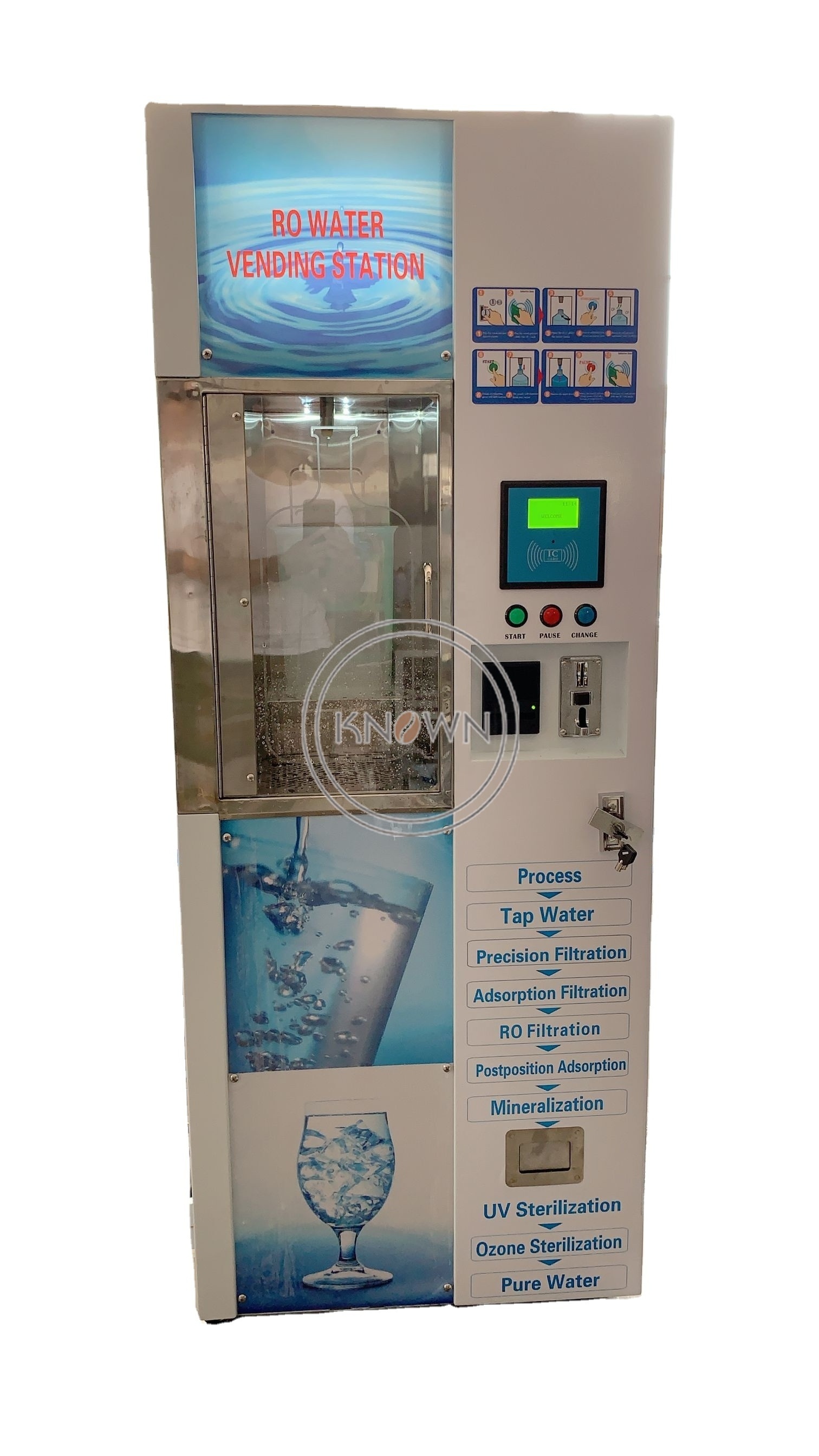 Water Bottle Vending Machine Pure Fresh 800GPD Water Vending Machine Price RO Drinking Water Vending Machine