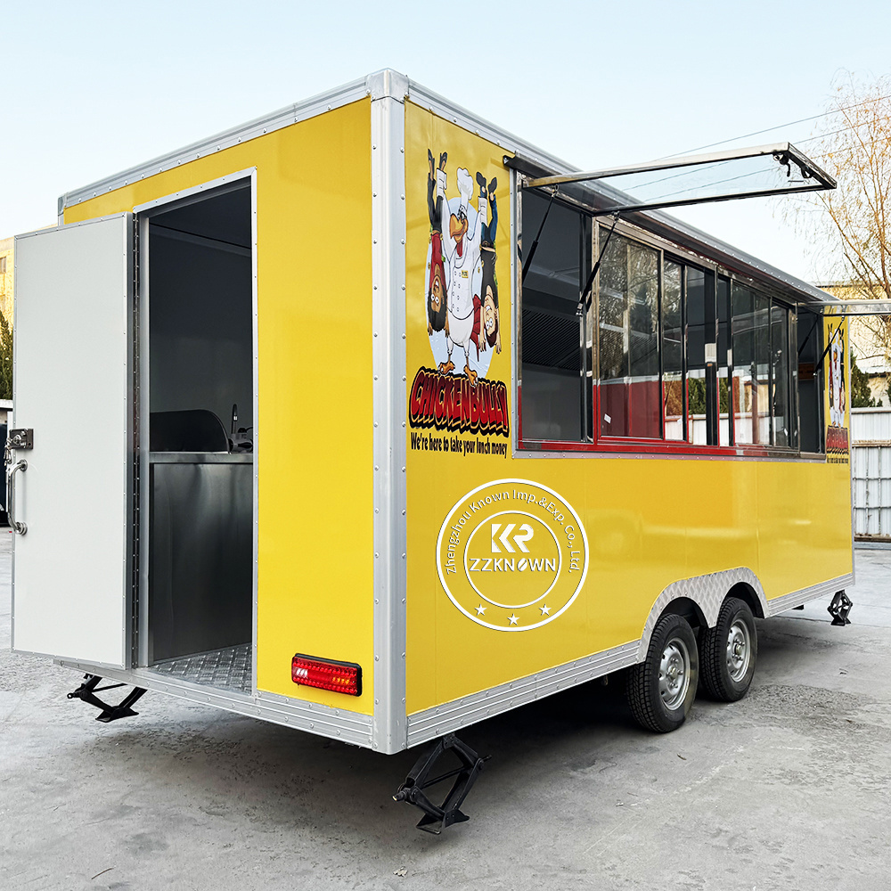 OEM Mobile Coffee Cart Food Trailer Fully Equipped Customized Street Van Kiosk Food Truck with CE DOT Certification