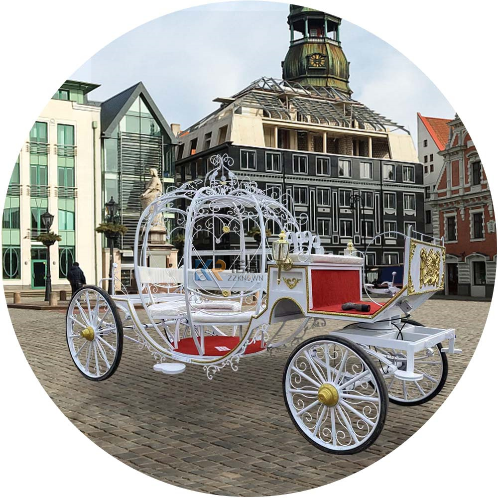 Pumpkin Horse Carts Wedding Cinderella Royal Carriage Royal Princess Cinderella Buggy White Wedding Cinderella Horse Carriage