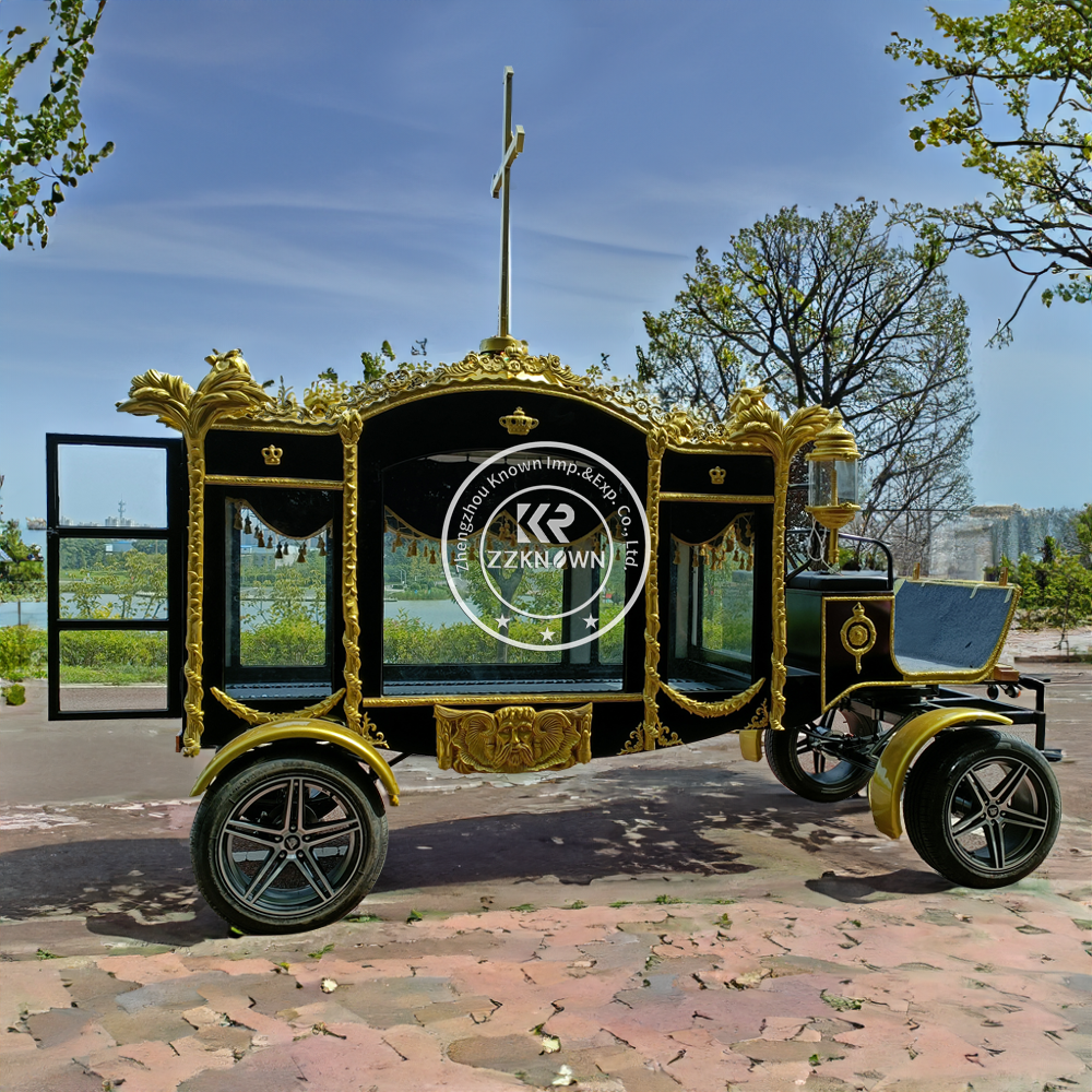 High Quality Chariot Horse Drawn Hearse Funeral Buggy Electric Horse Hearse Manufacturer White Horse Drawn Hearse