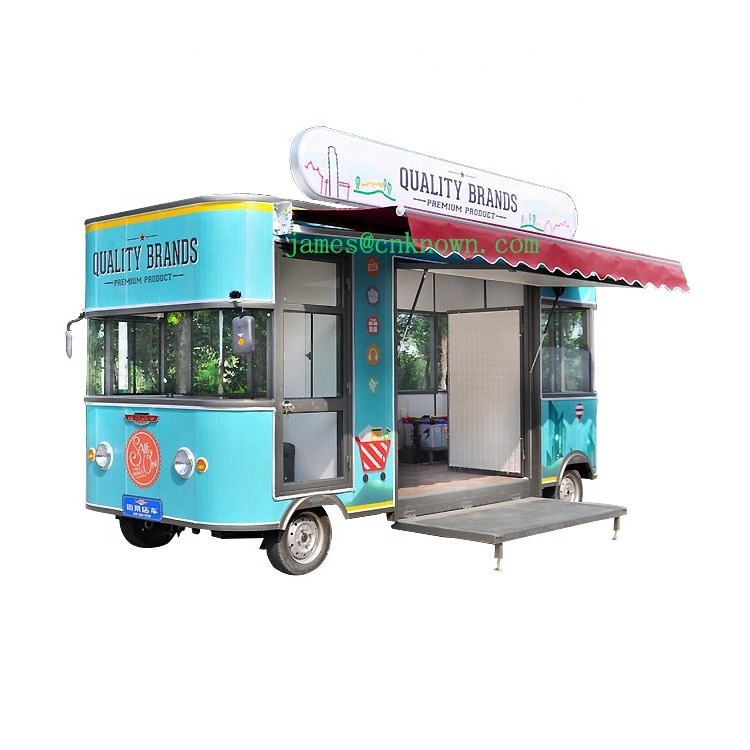 2024 Electric Food Van Truck with CE ISO Certification Customized Mobile Street Food Cart Kiosk for Sale Europe