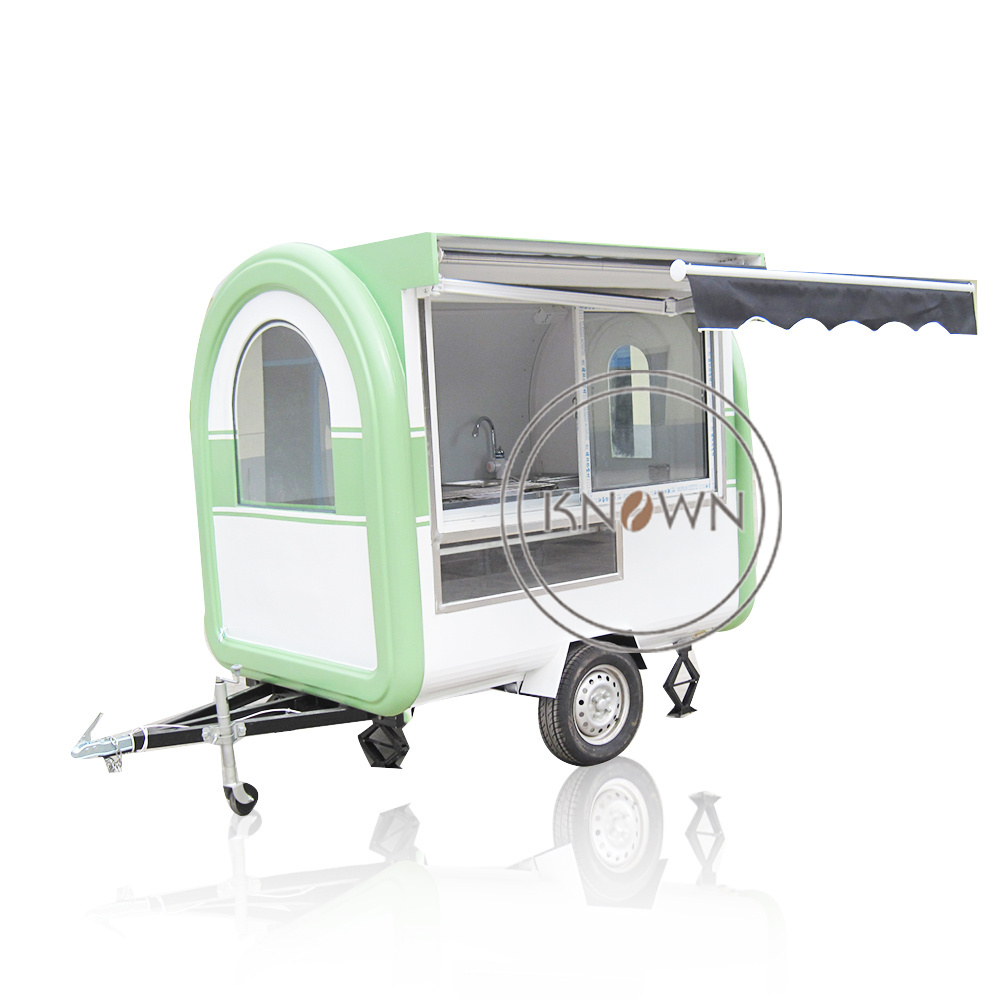 New 1 Year Dot Mini Coffee Fast Food Trailer Australian Mobile French Fries Cart Cheap