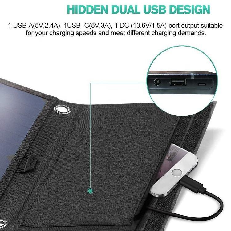 Mini Portable USB Solar Charger 28W Foldable Waterproof Outdoor Solar Energy Panel Light Weight SunPower Portable Solar Panel