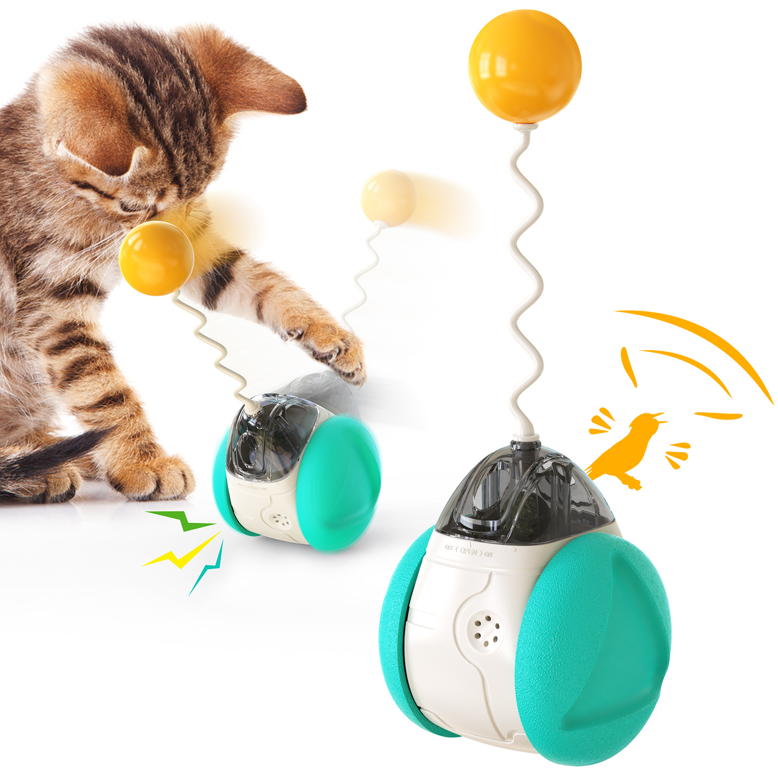 Cat Interactive Toys  Automatic Electronic Rotating  Kitten Toys Exercise Funny Interactive Teaser Cat Toys