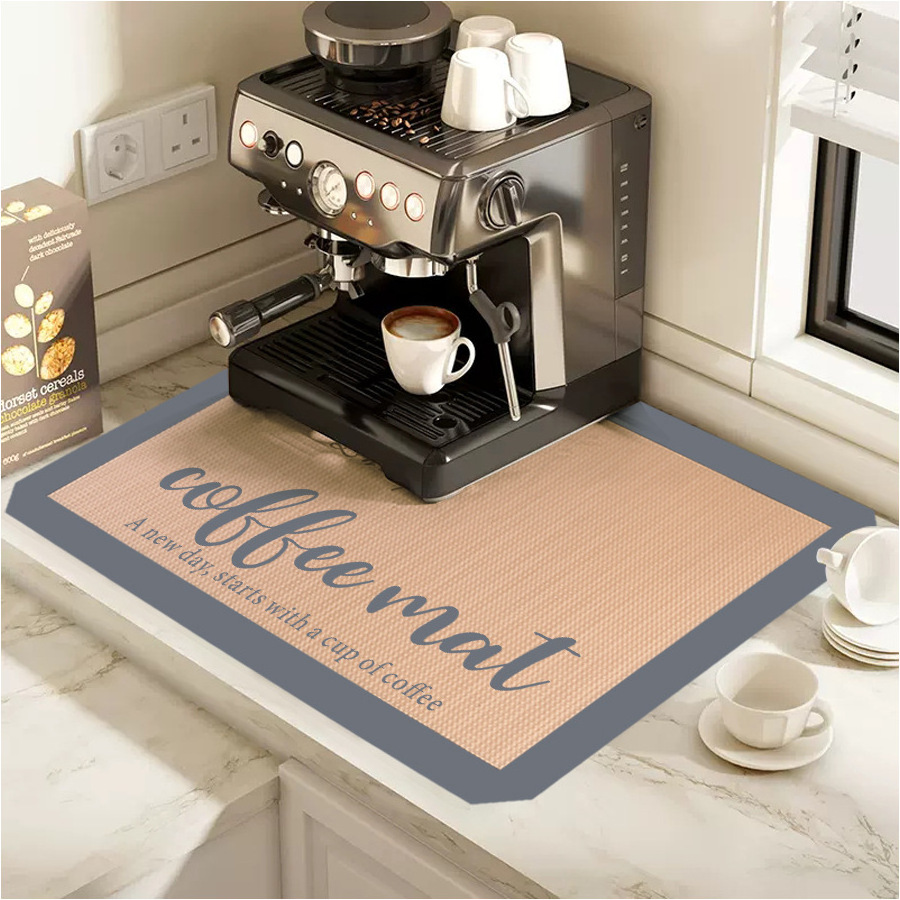 Coffee Bar Mat for Countertops Coffee Bar Accessories Fit Under Machine Coffee Maker Mat for Kitchen Counter