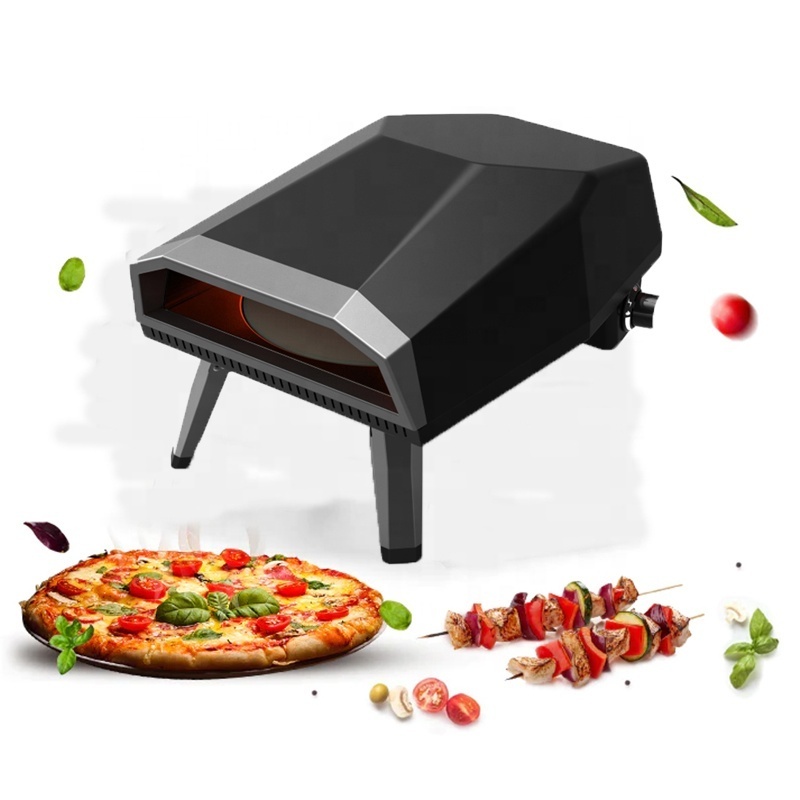 Outdoor Small Pizza Maker Camping Portable Gas Burner  Gas Powered Smokeless 12