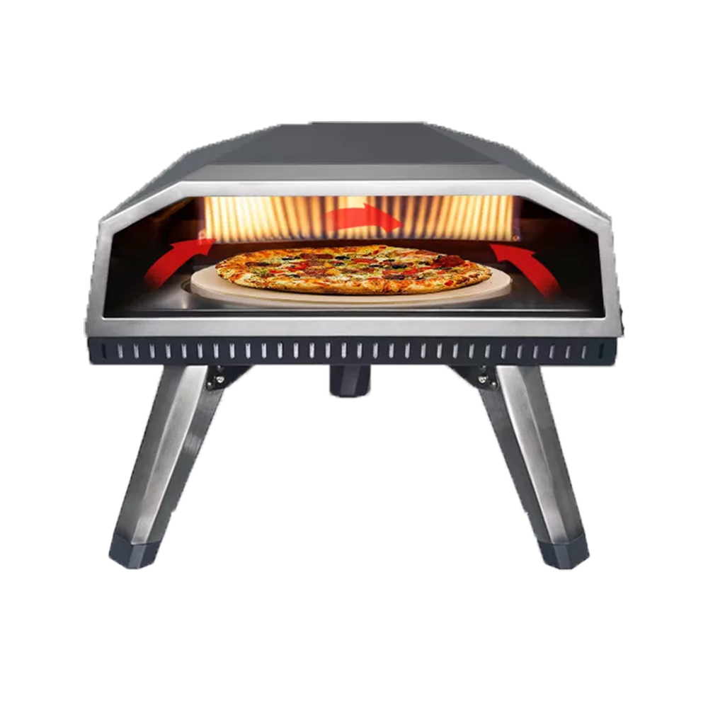 Outdoor Small Pizza Maker Camping Portable Gas Burner  Gas Powered Smokeless 12