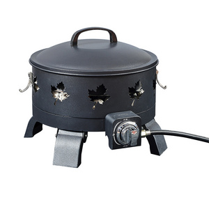 New Arrival  Portable Garden Outdoor Heater Round Burner 60000 BTU Metal Gas Powered Fire Pits