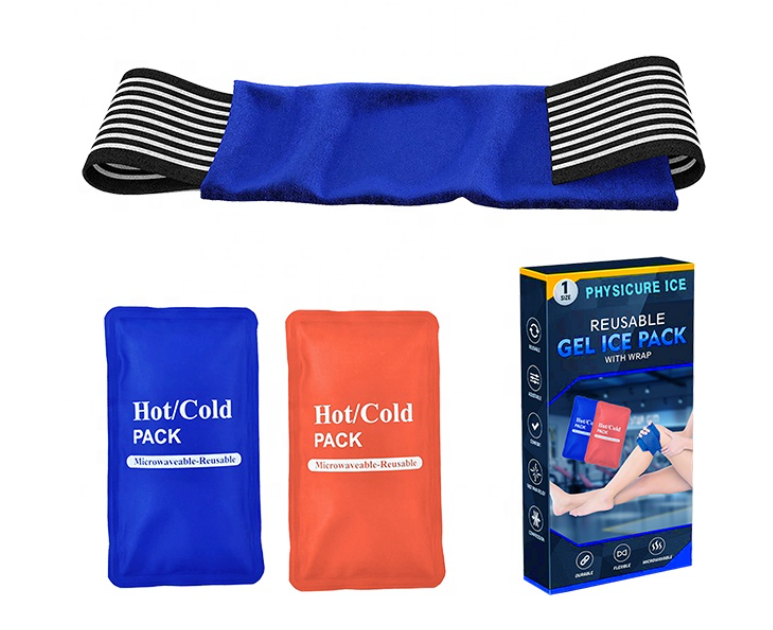 Hot and cold packs wrap physical therapy reusable flexible gel ice pack