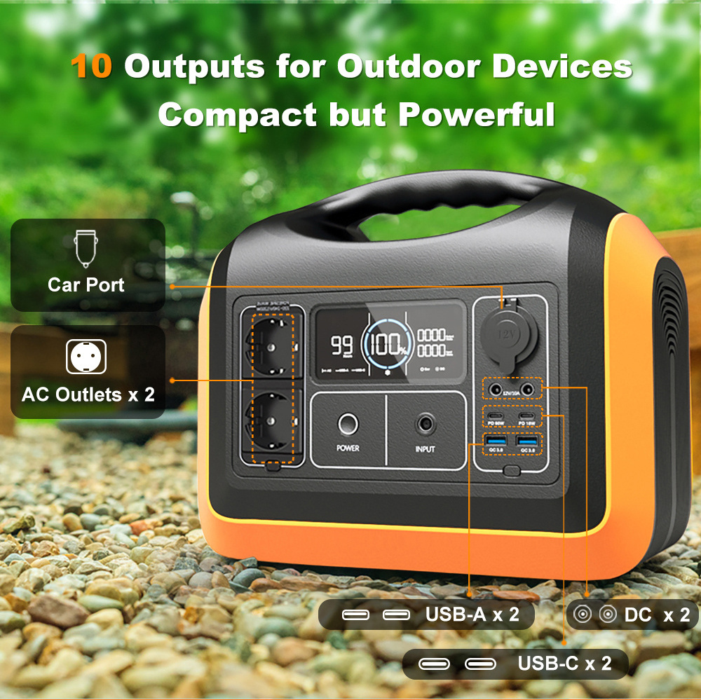 Souop 1200w emergency camping 220v 110v mobile outdoor lifepo4 battery banks solar generator kit charging portable power station