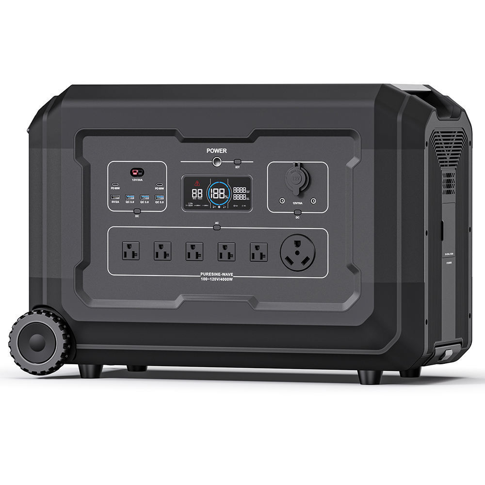 10kw home camping powerstation lifepo4 battery bank charge energy system 4000w portable power station 110v solar generator