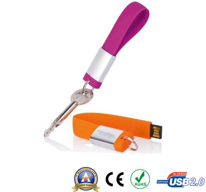 Hot selling waterproof rubber bracelet 2gb 4gb 8gb 16gb 32gb 64gb mini usb flash drive usb silicone bracelet pen drive