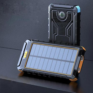 Solar Power Bank Dual USB 10000mAh Waterproof Battery Charger External Portable power bank for outdoor travel and adventure