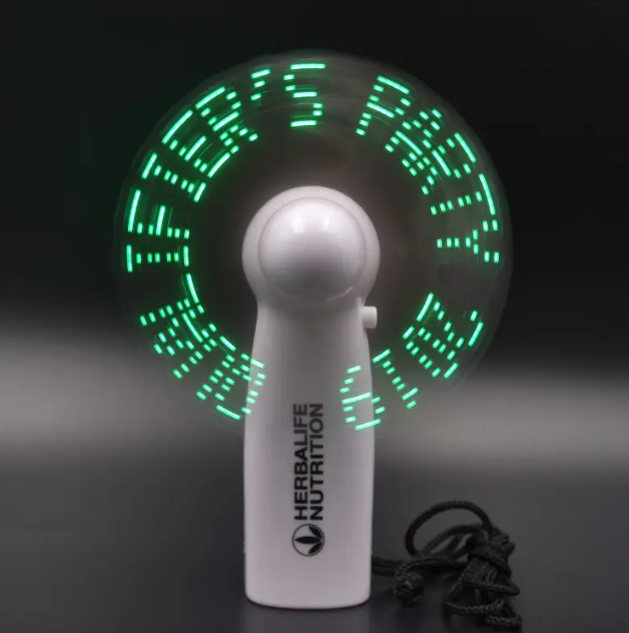 New Product Mini Portable Handy Led Custom Message Battery Fan,Programmable Led Display Handheld Electric Fan