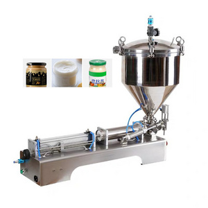 1 filling nozzle horizontal semi automatic crystal mud high pressure peanut paste filling machine