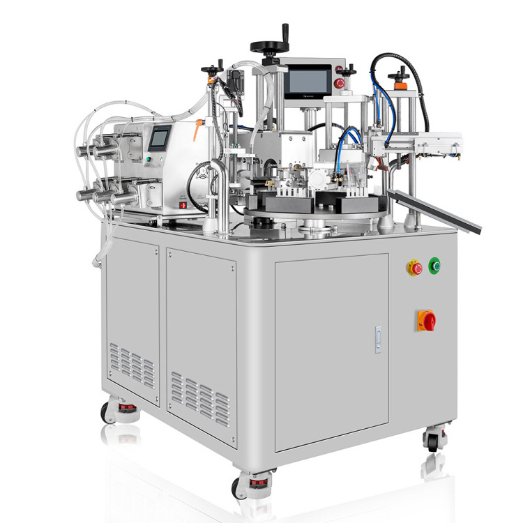 Secondary throwing tube connected tube filling sealing machine