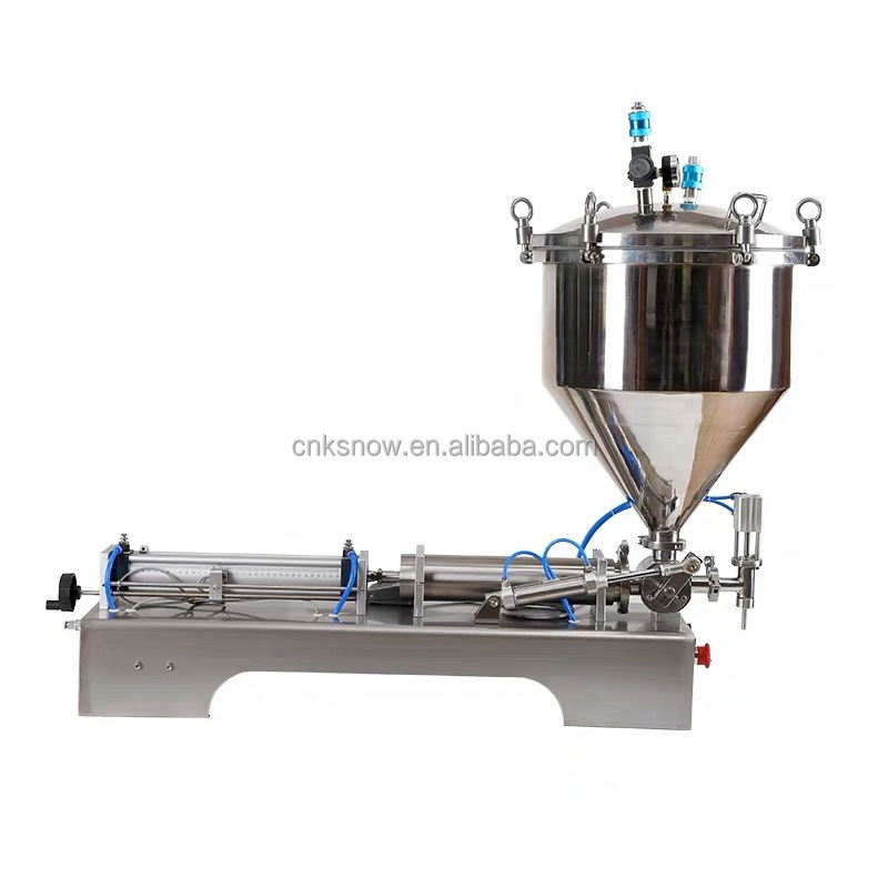 1 filling nozzle horizontal semi automatic crystal mud high pressure peanut paste filling machine