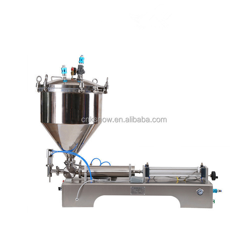 1 filling nozzle horizontal semi automatic crystal mud high pressure peanut paste filling machine