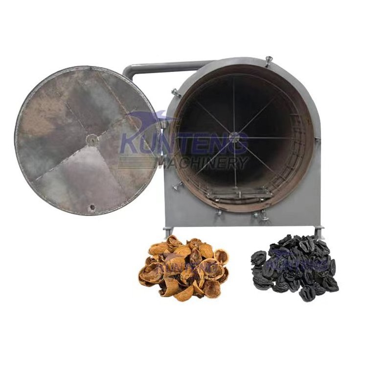 Horizontal Peanut Shell Charcoal Making Kiln Carbonization Furnace Machine for SALE