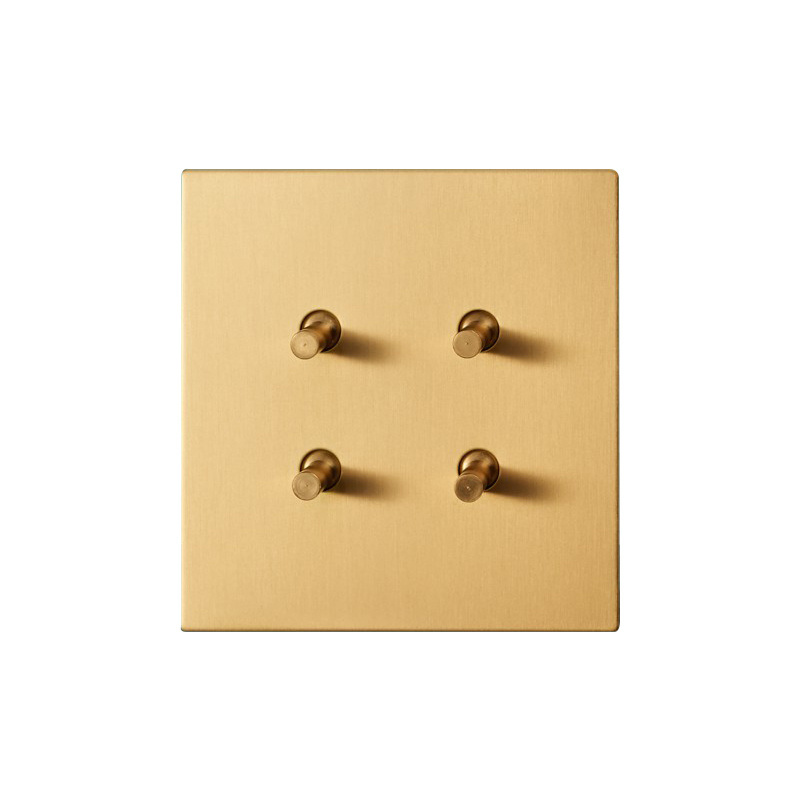 Retro Vintage Sockets And Switches Electrical Metal Brass Gold Lever Stainless Steel Toggle Power Switch Wall Light Switches