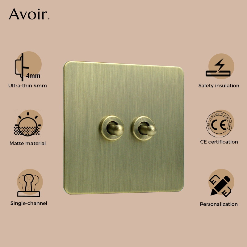 Metal Stainless Steel Brass Switch Plates Panel Electric Doors Doorbell Curtain Reset  Momentary Wall Switches Toggle Switch