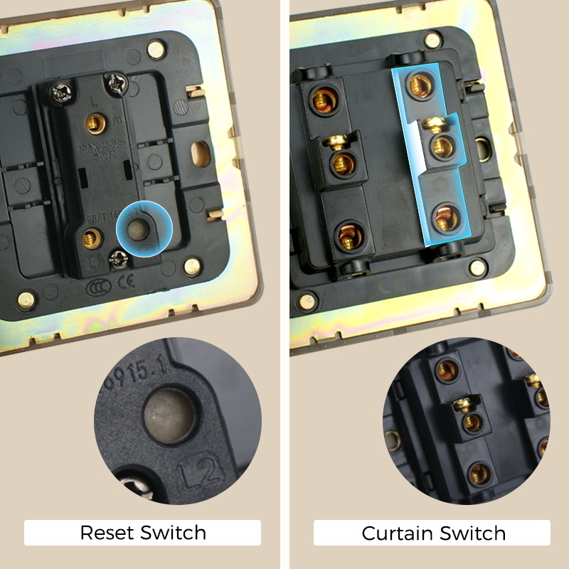 Metal Stainless Steel Brass Switch Plates Panel Electric Doors Doorbell Curtain Reset  Momentary Wall Switches Toggle Switch