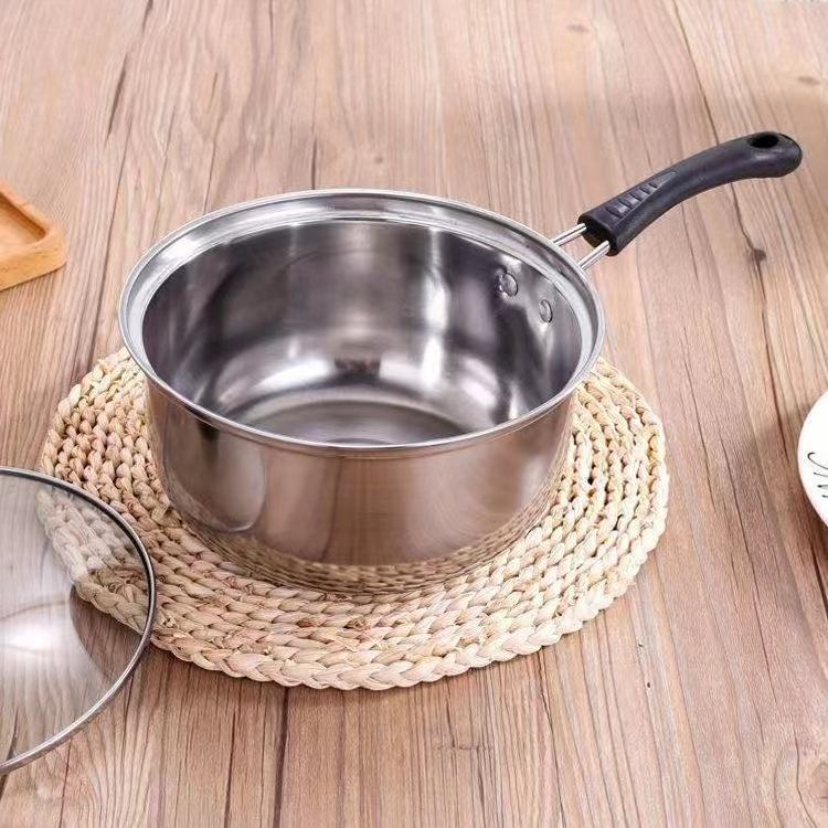 wholesale Cookware high quality Cooking Pot Stainless Steel Big Capacity Soup Pot 18/20 cm Saucepan Milk Pot