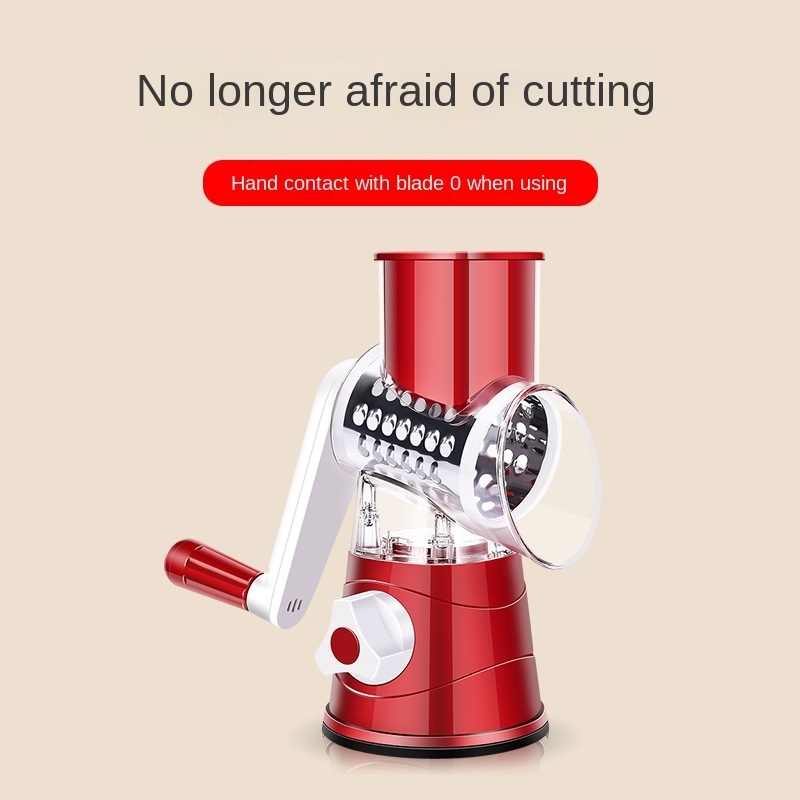 Rotary Cheese Grater 3 Drum Blades Manual Vegetable Slicer Walnuts Grinder Cheese Shredder Kitchen Vegetable Cheese Grater