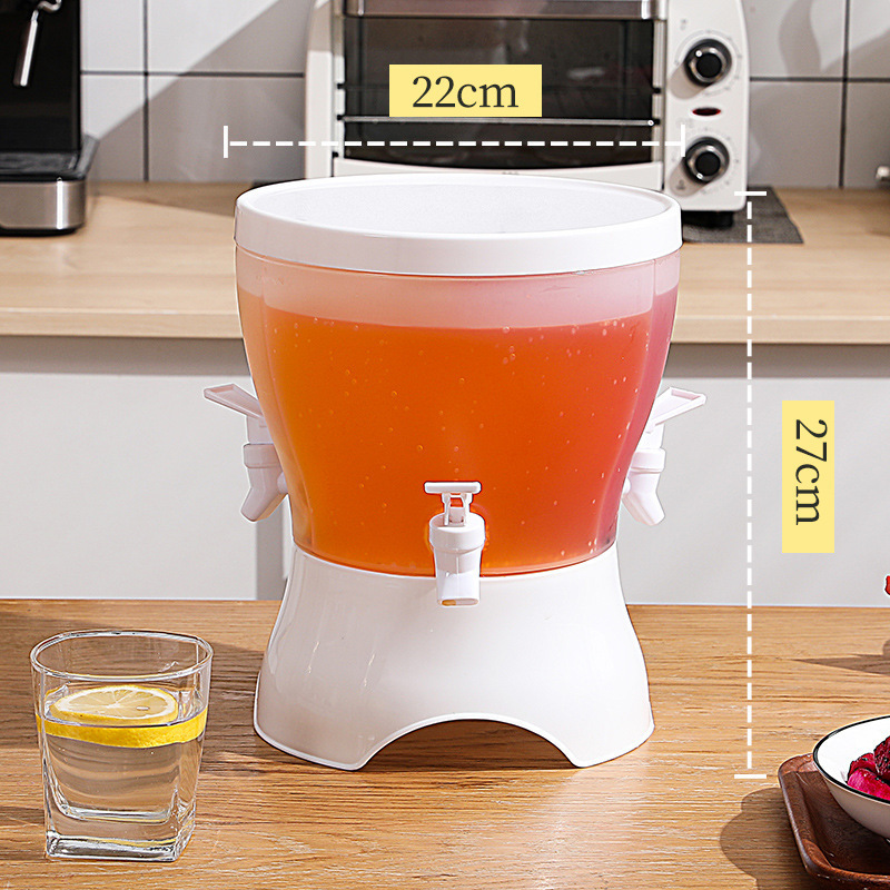 2022 Hot Selling Rotatable Large Capacity Partition Cold Water Kettle Multi-function Juice Jug Beverage Dispenser With Faucet