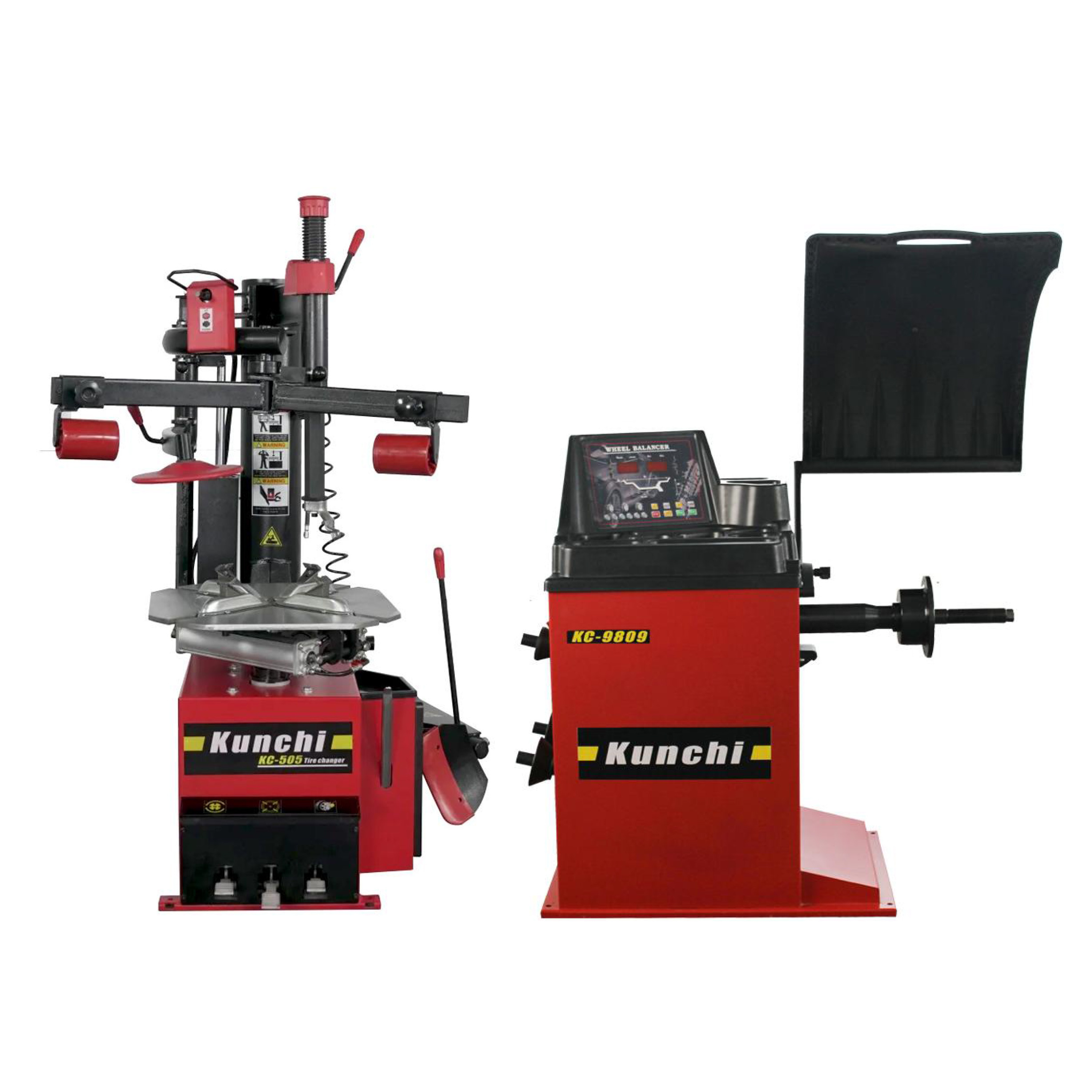 kucnhi  tire changer and wheel balancer combo automatic equipment for garage with ce certificated