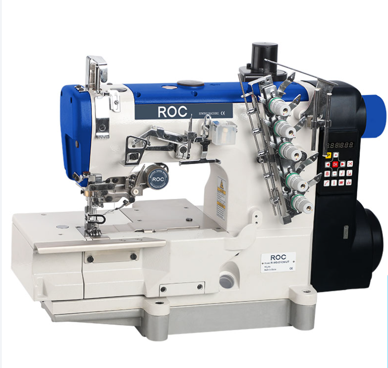 Computerized flat bed interlock sewing machine(automatic presser foot lifter, automatic trimming)