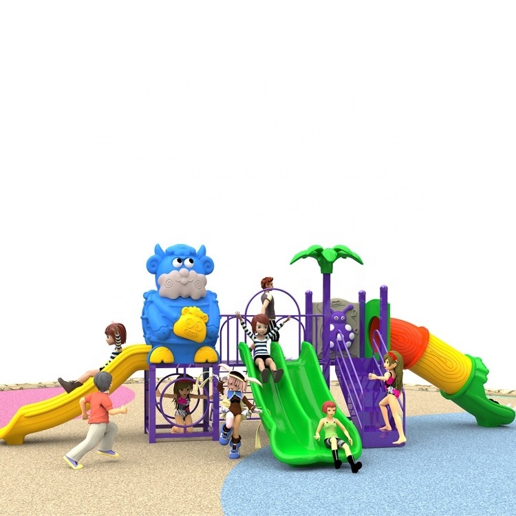 Wholesale children high quality kindergarten outdoor kids small plastic playground outdoor equipment slide and swing