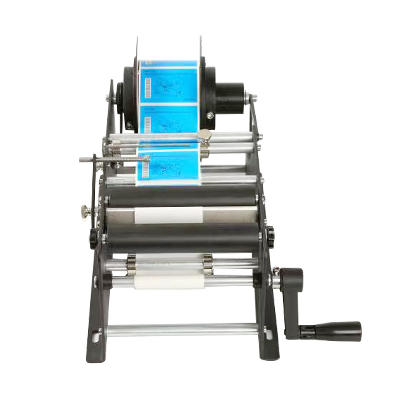 Manual round bottle labeling machine Small desktop self-adhesive manual semi-automatic labeling machine