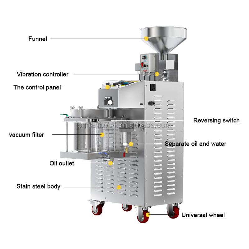 Commercial Use Oil Press Machine/sunflower Oil Extractor/vegetable Seeds Oil Pressers Cold Peanut Coconut Olive Oil Presser