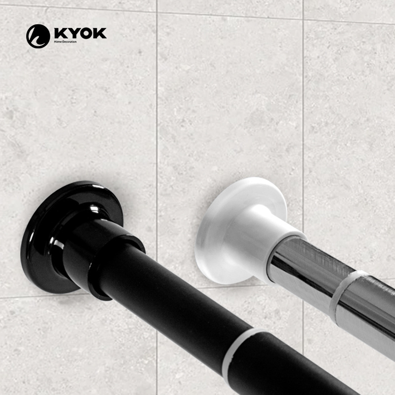 KYOK free standing stainless steel shower no drill curtain rod