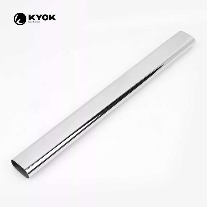 KYOK Factory Direct Iron Wardrobe Closet Hanging Rail Tube Rod Holder Support High Adjustable Wardrobe Chrome Tube