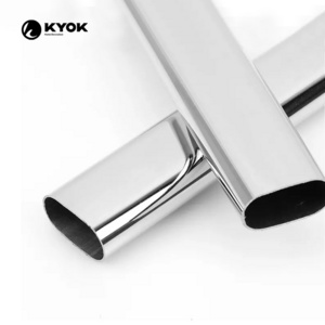 KYOK Factory Direct Iron Wardrobe Closet Hanging Rail Tube Rod Holder Support High Adjustable Wardrobe Chrome Tube