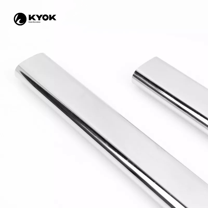 KYOK Factory Direct Iron Wardrobe Closet Hanging Rail Tube Rod Holder Support High Adjustable Wardrobe Chrome Tube