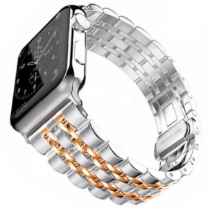 Factory Stainless Steel Band For iWatch 8 s 7 6 se  Butterfly Buckle Strap