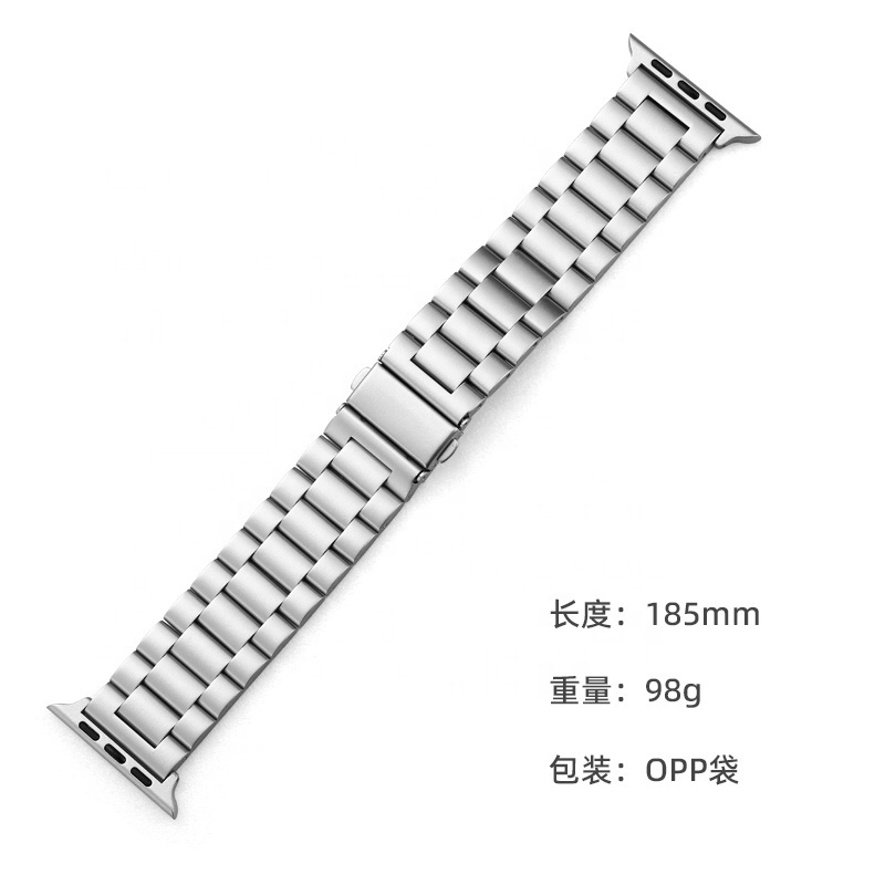 For Apple slim watch Band Strap Stainless Steel Metal Link beading Bracelet Bands Strap Compatible for iwatch 1/2/3/4/5 series