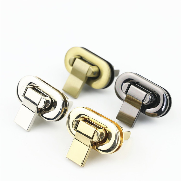 Luggage Lock Bag Parts Accessories Bag Buckle Hardware Closure DIY Handbag Bag Purse Turn Lock Metal Clasp Twist Lock