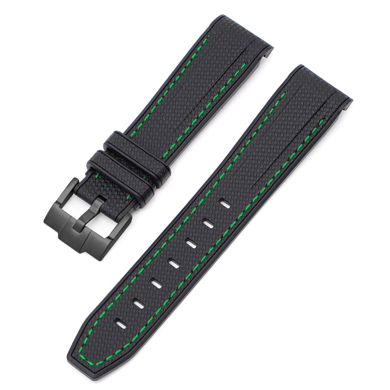 Luxury Waterproof Pattern Printed Sport 20mm Liquid Rubber Curved End Watch Bands Strap For MoonSwatch