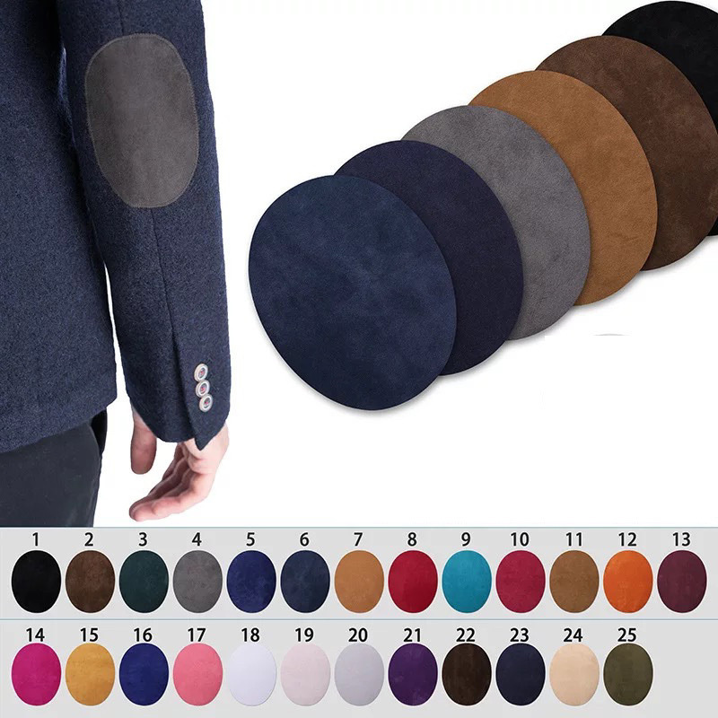 ONTHELEVEL Gorgeous Suede Fabric Patches Oval Sew-On Elbow Knee Patch for DIY Repair and Sewing Applique of Clothes